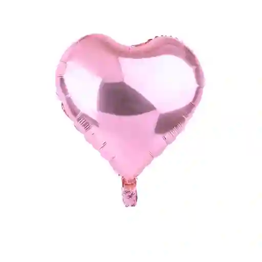Globo Metalizado De Corazon Pequeño Rosado