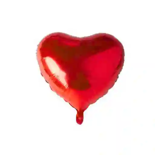 Globo Metalizado Liso Corazon Rojo Grande