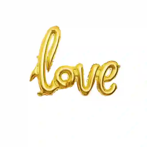 Globo Metalizado Love Dorado