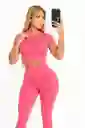 Conjunto Gym Leggings+tshirt Manga Corta