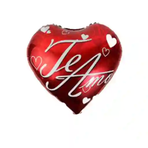 Globo Te Amo Estampado Corazones Blancos