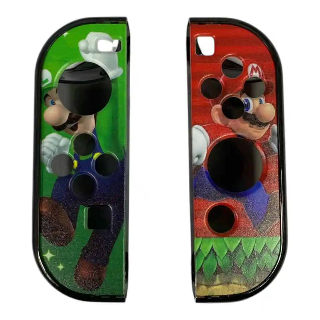 Acrilico Rigido De Diseño Mario Y Luigi Compatible Switch Oled
