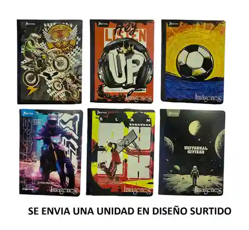 Cuaderno Cosido Para Niño Doble Línea Ferrocarril 50 Hojas Norma