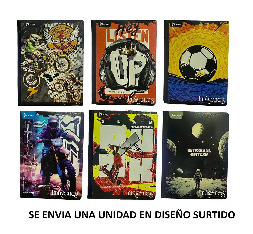 Cuaderno Cosido Para Niño Doble Línea Ferrocarril 50 Hojas Norma