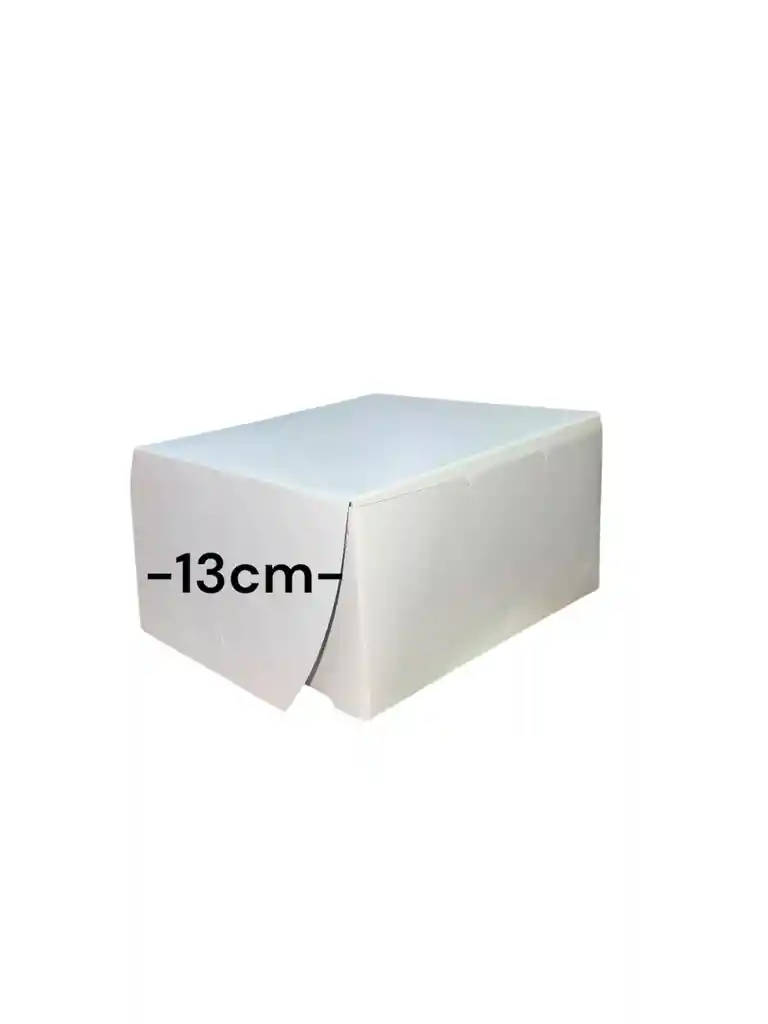 Caja En Carton Cartulina Blanca O Cafe 13x13x7cm Plegable
