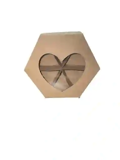Caja En Carton Cartulina Blanco , Negra, Azul Y Kraft Hexagonal