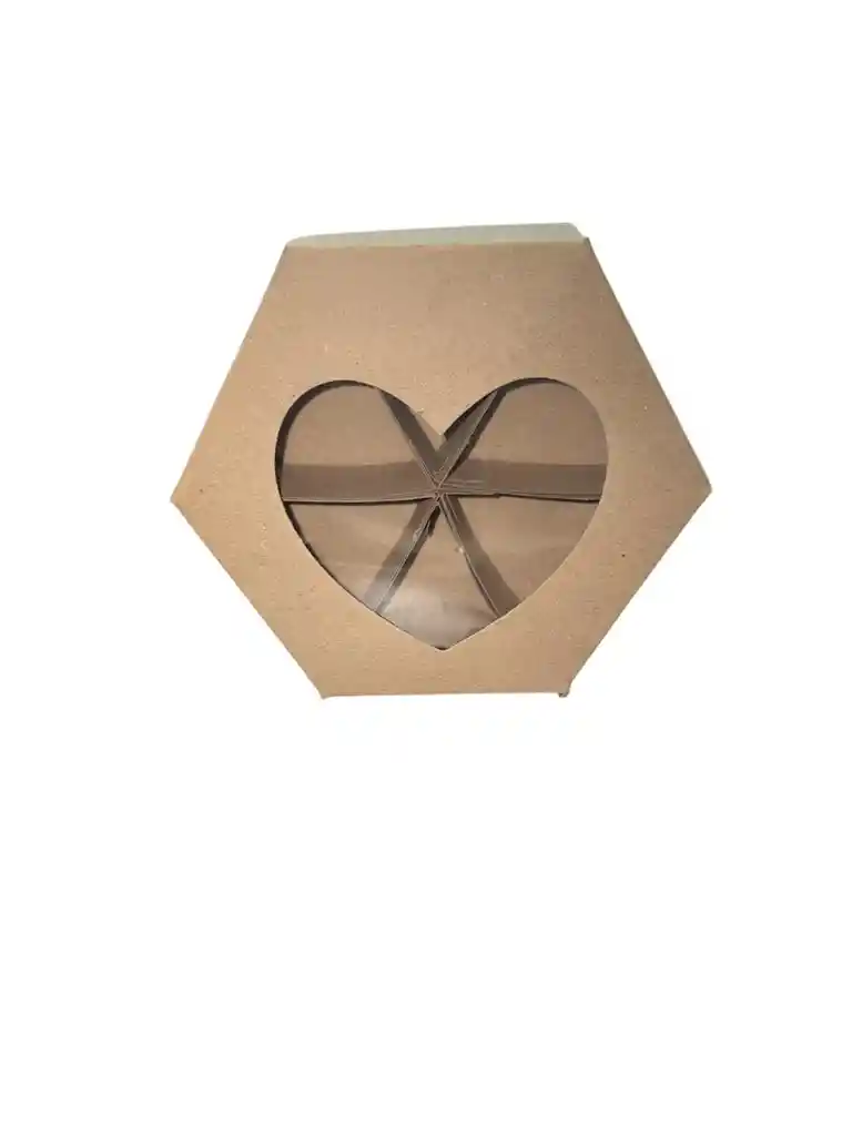Caja En Carton Cartulina Blanco , Negra, Azul Y Kraft Hexagonal
