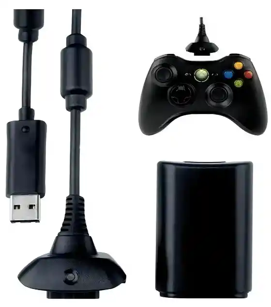 Kit Carga Y Juega Para Control De Xbox 360