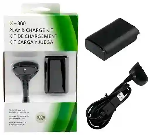 Kit Carga Y Juega Para Control De Xbox 360