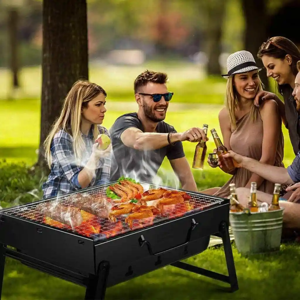 Parrilla Asador De Carbón Plegable