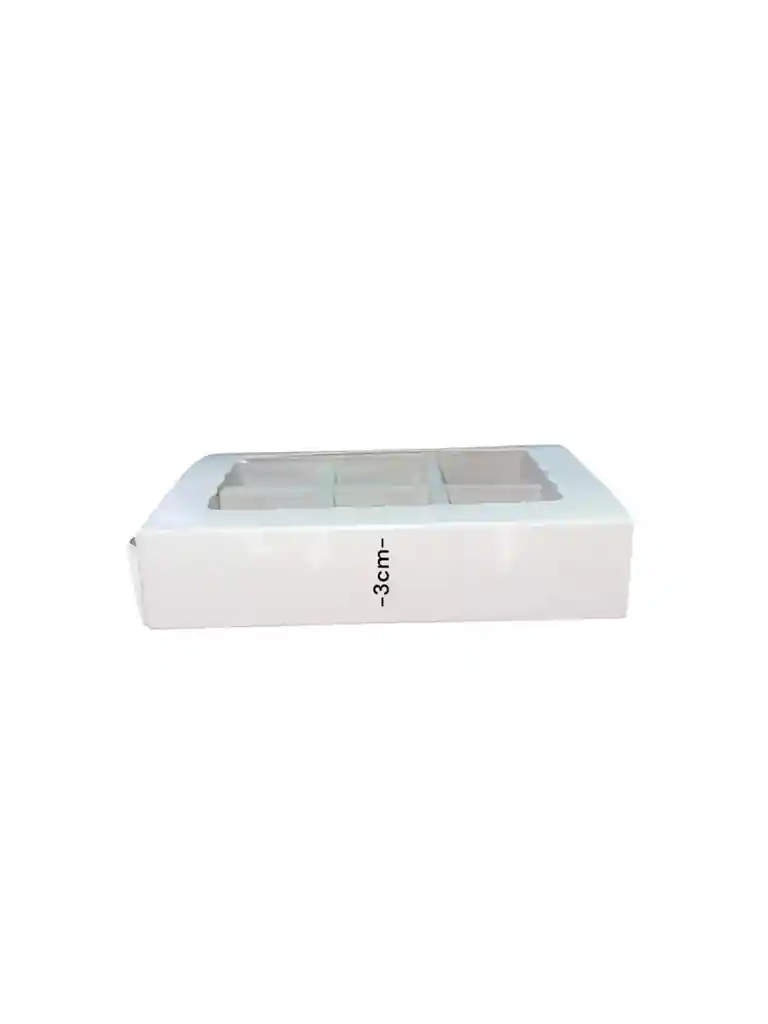 Caja En Carton Cartulina Blanca Y Kraft 10x14x3cm Con Divisiones