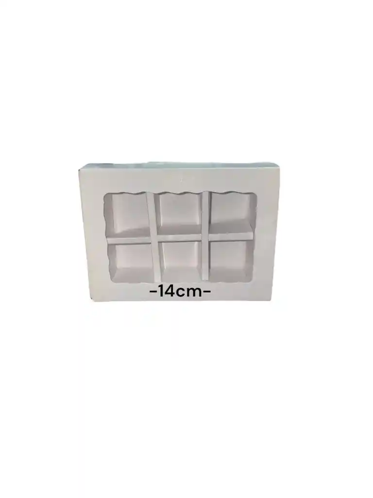 Caja En Carton Cartulina Blanca Y Kraft 10x14x3cm Con Divisiones