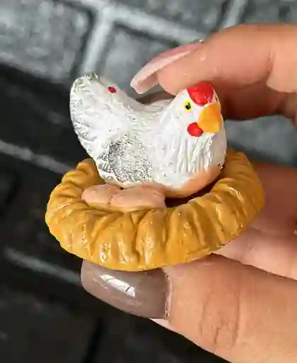 Animales Para Maqueta Gallinas En Ceramica X Unidad