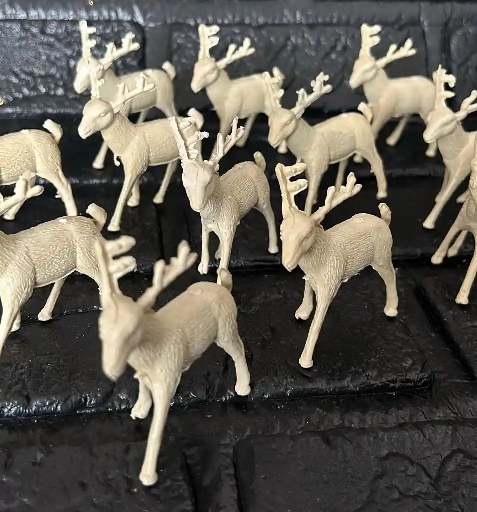 Animales Para Maqueta Renos X12 Unidades