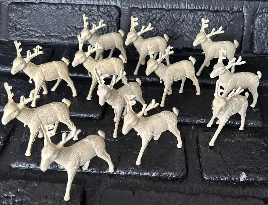 Animales Para Maqueta Renos X12 Unidades