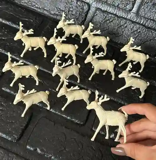 Animales Para Maqueta Renos X12 Unidades