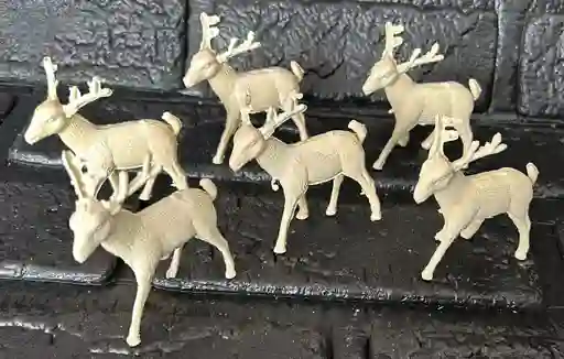 Animales Para Maqueta Renos X6 Unidades