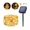 Instalacion Solar Alambre Navideña 10mt Calida