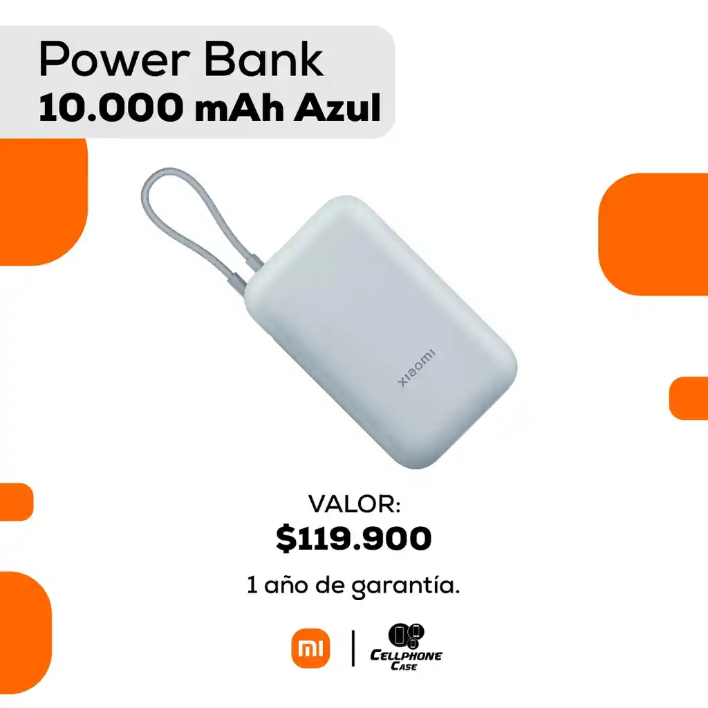 Power Bank 10.000 Mah Azul