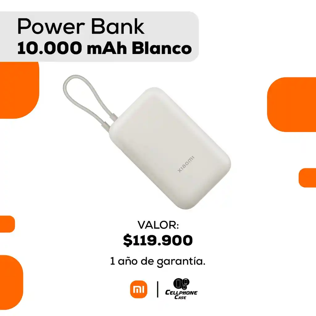 Power Bank 10.000 Mah Blanco