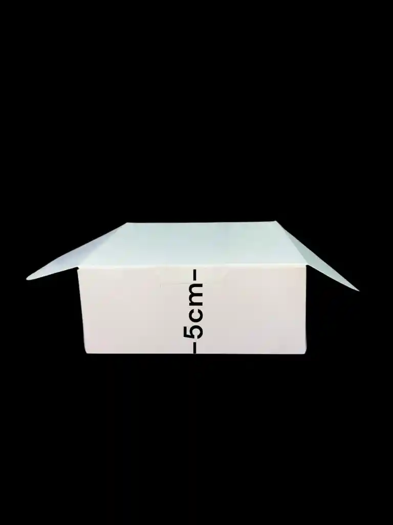Caja En Carton Cartulina 12x12x5cm Plegable Blanca