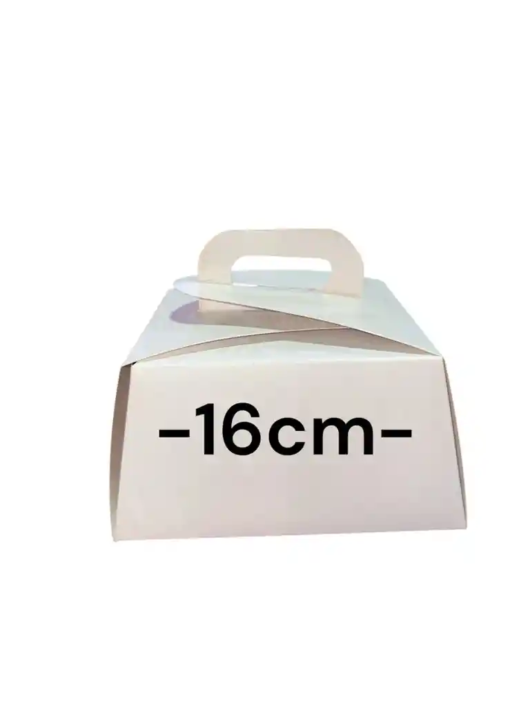 Caja En Carton Cartulina 16x16x8cm Plegable Blanca