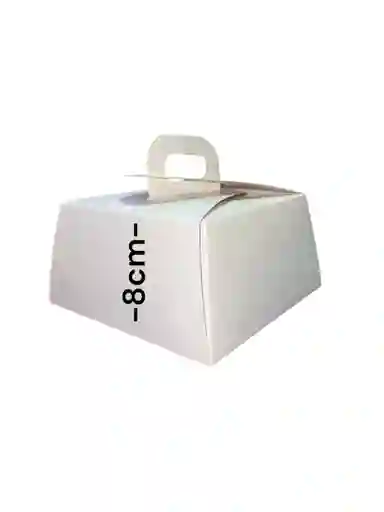 Caja En Carton Cartulina 16x16x8cm Plegable Blanca