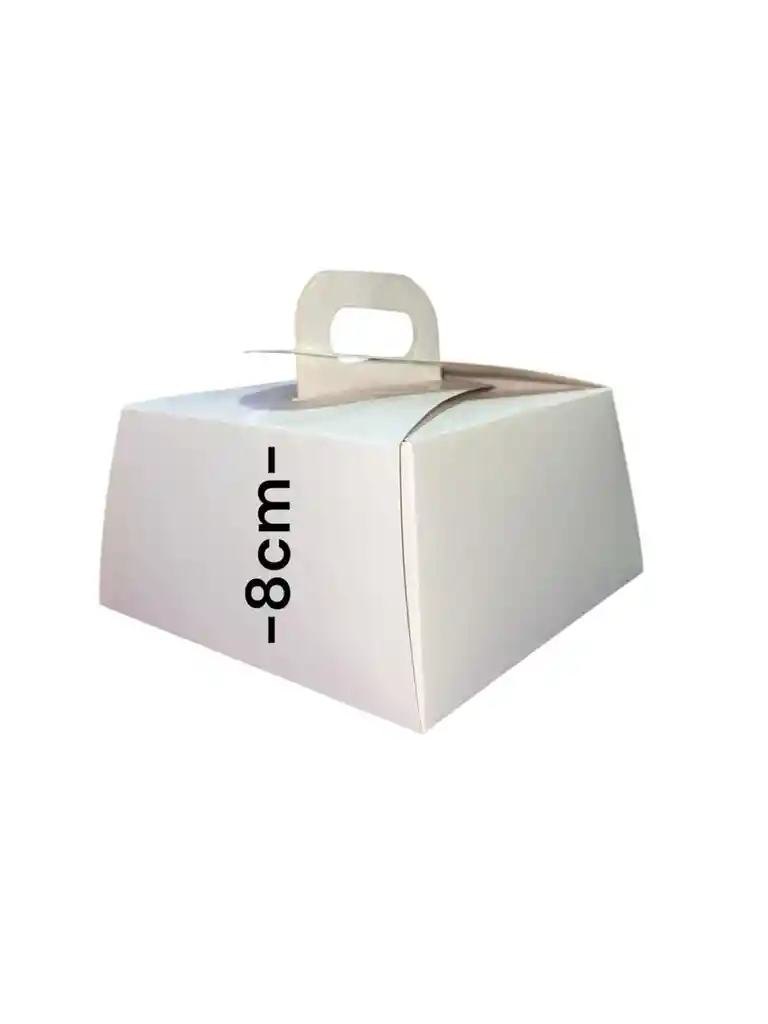 Caja En Carton Cartulina 16x16x8cm Plegable Blanca
