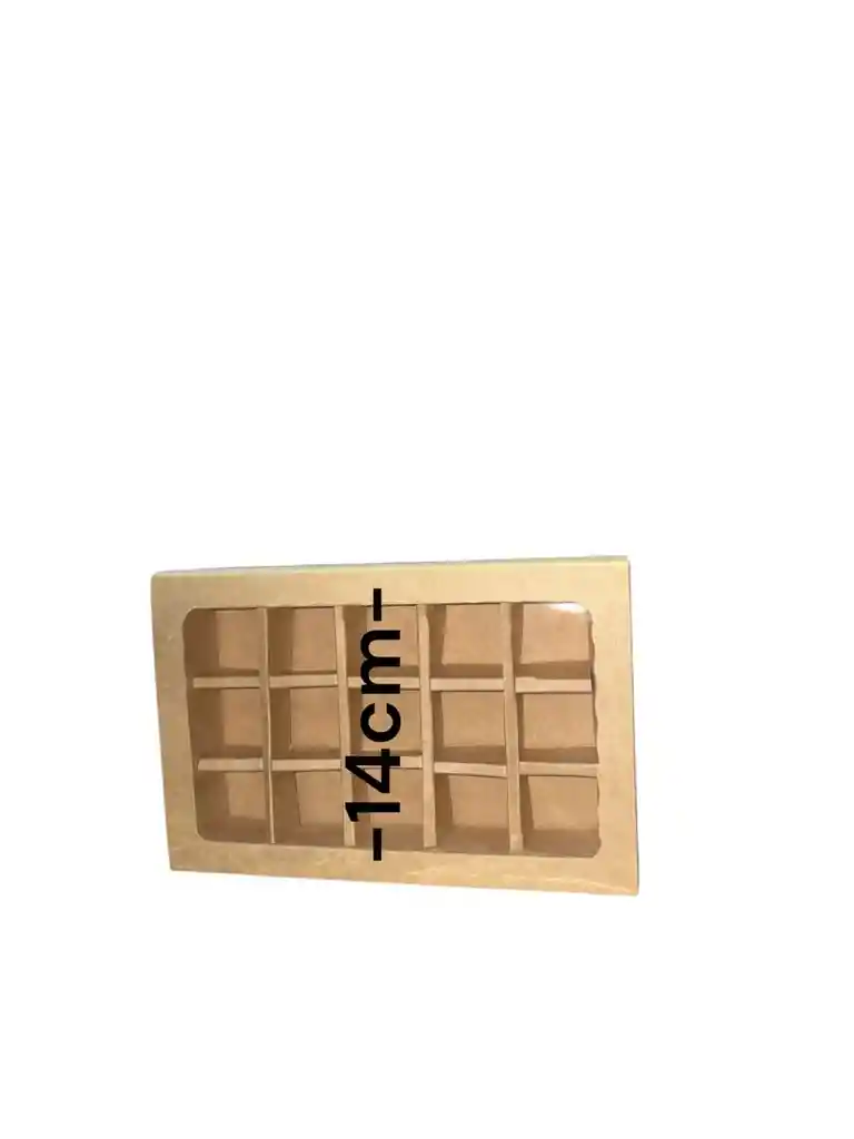 Caja En Carton Cartulina 21x14x3.5cm Con Divisiones Kraft