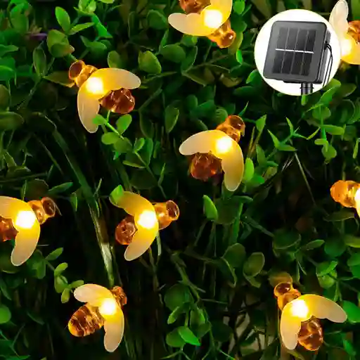 Instalacion Navideña De Abejas Led Solar