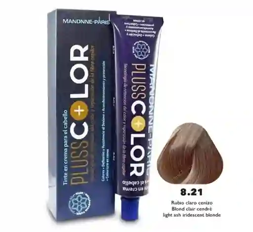 Tinte 8.21 Rubio Claro Irisado Cenizo. Manonne Paris. 150ml