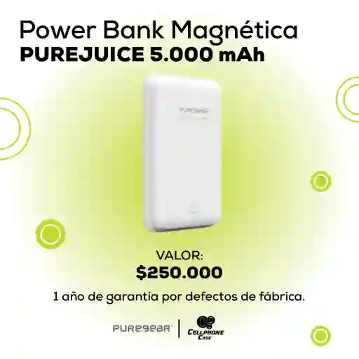 Power Bank Magnética Purejuice 5.000 Mah
