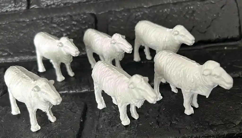 Animales Para Maqueta Ovejas X6 Unidades