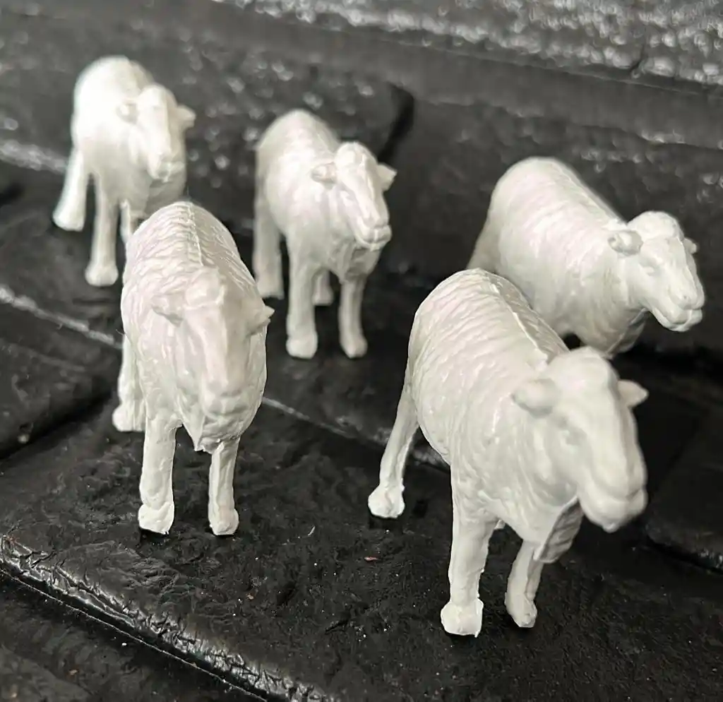 Animales Para Maqueta Ovejas X6 Unidades