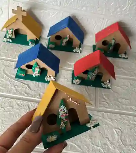 Casas Para Maqueta Grande X6 Unidades