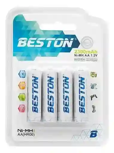Baterias Pilas Aa 2300 Mah Recargables Blisterx4 Beston