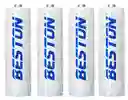 Baterias Pilas Aa 2300 Mah Recargables Blisterx4 Beston