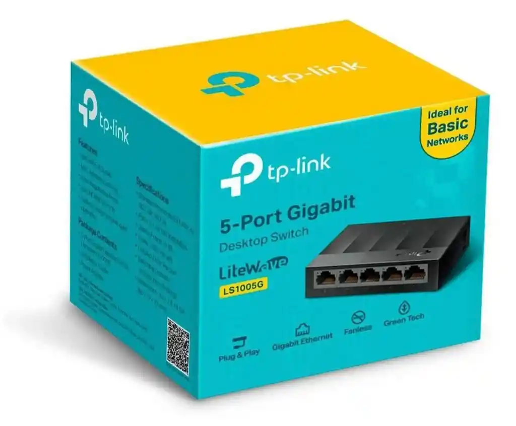 Switch Tp Link Escritorio Ls1005g De 5 Puertos 10/100/1000