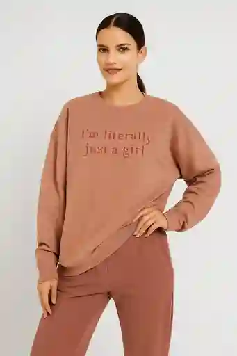 Sudadera Oversize Just A Girl - Soft Femme