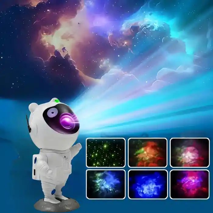 Proyector Astronauta Con Parlante Galaxia Y Estrella