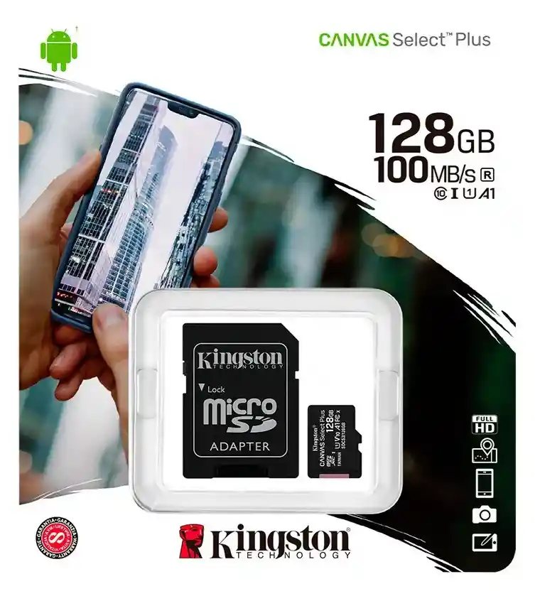 Memoria Micro Sd Kingston 128gb Canvas Select Plus Class10