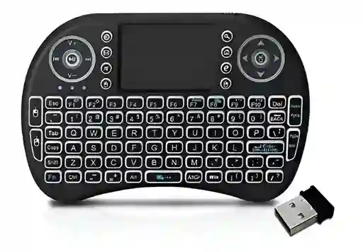 Mini Teclado Inalambrico Noga Con Mouse Para Smart Tv Ps3 Pc Xbox Negro