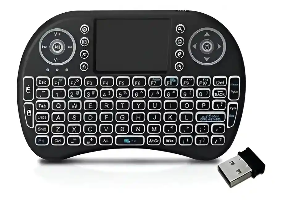 Mini Teclado Inalambrico Noga Con Mouse Para Smart Tv Ps3 Pc Xbox Negro