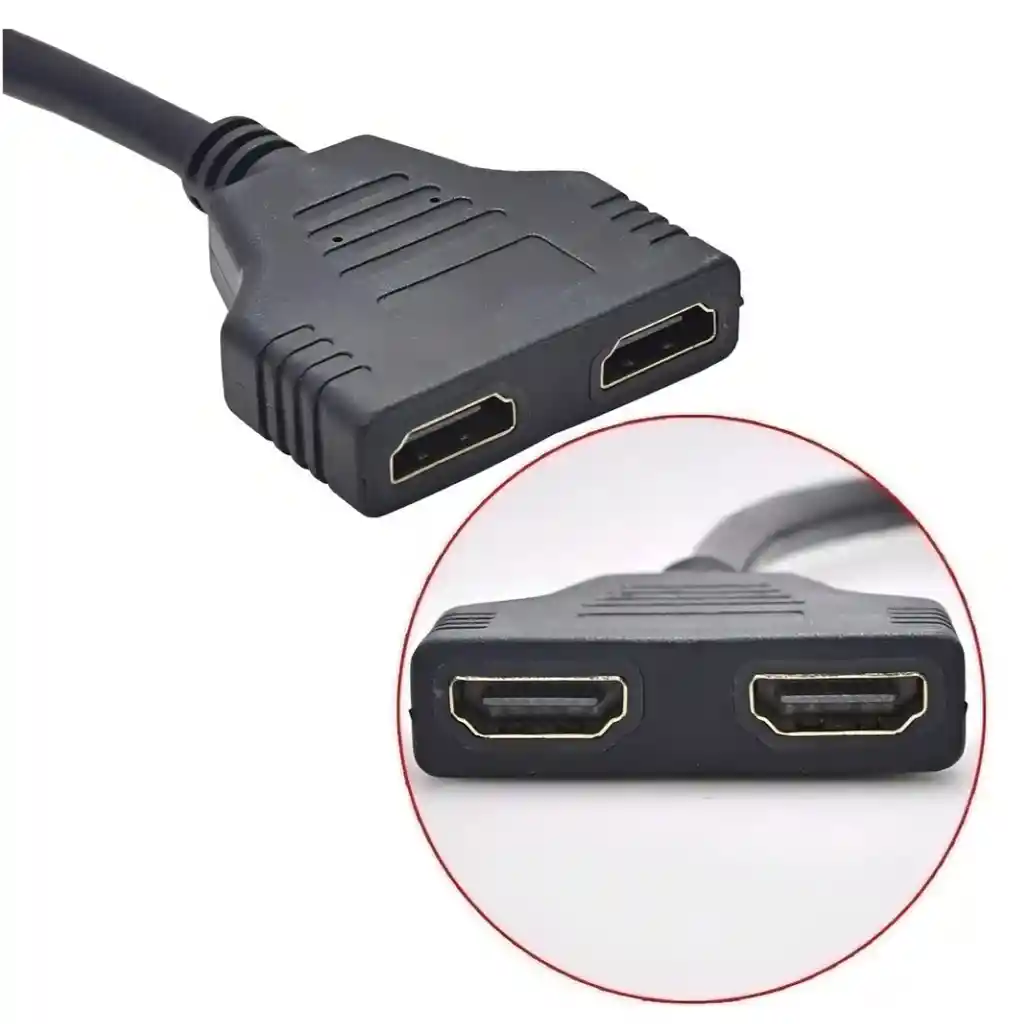 Divisor Y Duplicador 4k De 1 Hdmi Macho A 2 Hdmi Hembra