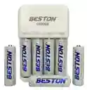 Cargador Beston Aa / Aaa Y 9v + 4 Baterias Aa 2700 Mah