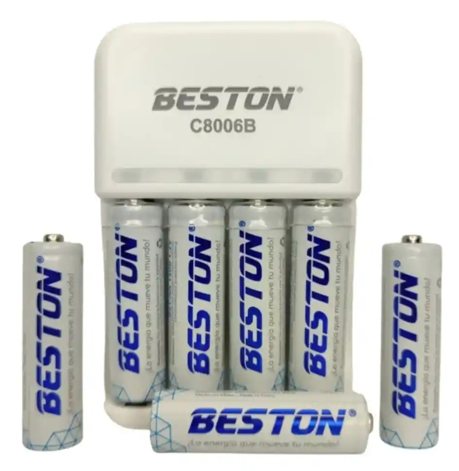 Cargador Beston Aa / Aaa Y 9v + 4 Baterias Aa 2700 Mah