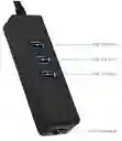 Hub De 3 Puertos 3.0 Con Puerto Rj45 Base 1000