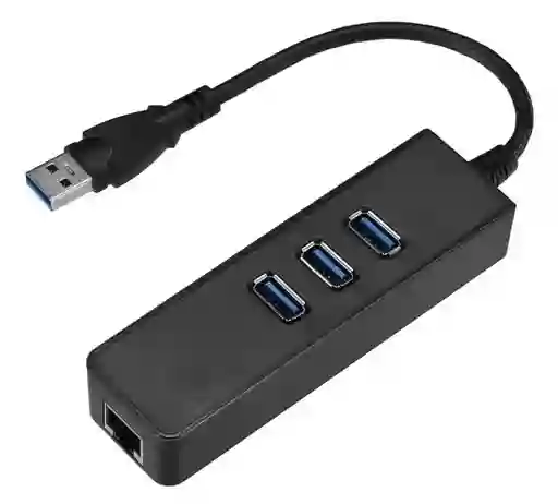 Hub De 3 Puertos 3.0 Con Puerto Rj45 Base 1000