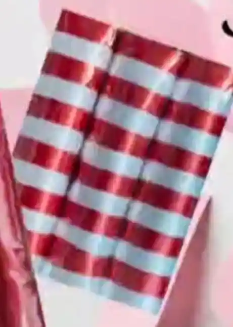 Serpentina Roja Y Blanco Paquete X 3 Und