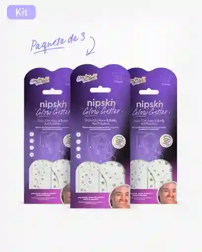 Kit X3 Calcomanías Que Brillan En La Oscuridad Para Rostro Y Cuerpo, Glow Getter – Nipskin®